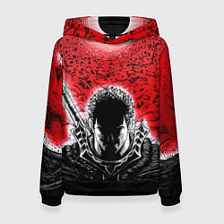 Толстовка-худи женская BERSERK БЕРСЕРК, цвет: 3D-черный