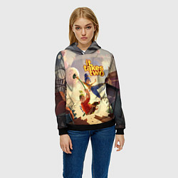 Толстовка-худи женская It Takes Two, цвет: 3D-черный — фото 2