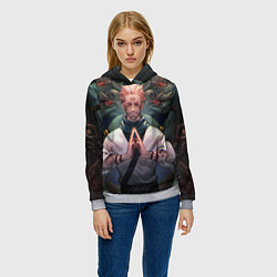 Толстовка-худи женская МАГИЧЕСКАЯ БИТВА SUKUNA, цвет: 3D-меланж — фото 2