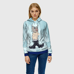 Толстовка-худи женская МЕДИТАЦИЯ ИНОСКЕ, цвет: 3D-синий — фото 2