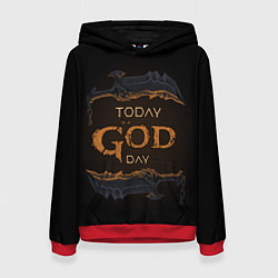 Толстовка-худи женская God day GOW, цвет: 3D-красный