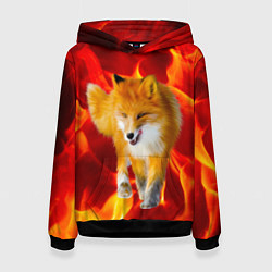 Толстовка-худи женская Fire Fox, цвет: 3D-черный