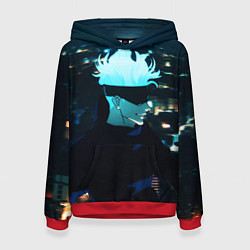 Толстовка-худи женская Магическая битва, цвет: 3D-красный