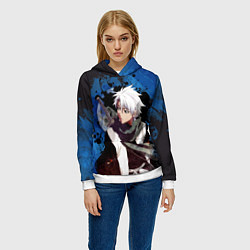 Толстовка-худи женская Тосиро Хицугая Блич, цвет: 3D-белый — фото 2