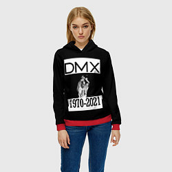 Толстовка-худи женская DMX 1970-2021, цвет: 3D-красный — фото 2