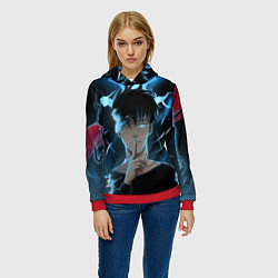 Толстовка-худи женская Solo leveling Manga, цвет: 3D-красный — фото 2