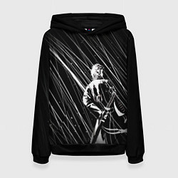 Толстовка-худи женская Вирджил под дождём, цвет: 3D-черный
