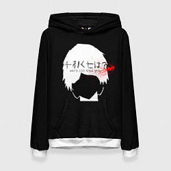 Толстовка-худи женская Whats 1000 minus 7 Kaneki, цвет: 3D-белый