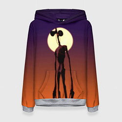 Толстовка-худи женская Сиреноголовый Хоррор Закат, цвет: 3D-меланж