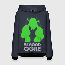 Толстовка-худи женская Shrek: Im good ogre, цвет: 3D-черный