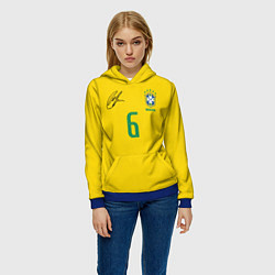 Толстовка-худи женская Р Карлос футболка сборной, цвет: 3D-синий — фото 2