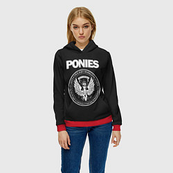 Толстовка-худи женская Pony x Ramones, цвет: 3D-красный — фото 2