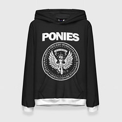 Толстовка-худи женская Pony x Ramones, цвет: 3D-белый