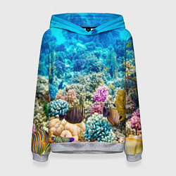 Толстовка-худи женская Риф, цвет: 3D-меланж