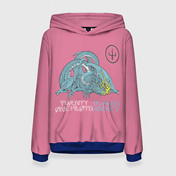 Толстовка-худи женская 21 pilots scaled and icy dragon, цвет: 3D-синий