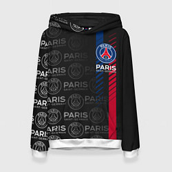 Толстовка-худи женская ФК ПСЖ PARIS SAINT GERMAIN, цвет: 3D-белый