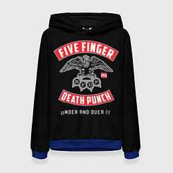 Толстовка-худи женская Five Finger Death Punch 5FDP, цвет: 3D-синий