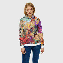 Толстовка-худи женская MONSTER WAR СЮРРЕАЛИЗМ, цвет: 3D-белый — фото 2