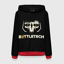 Толстовка-худи женская BATTLETECH, цвет: 3D-красный