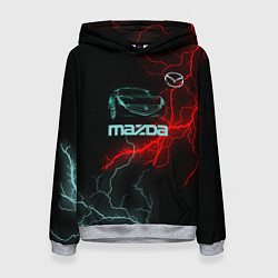 Толстовка-худи женская Mazda, цвет: 3D-меланж
