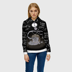 Толстовка-худи женская The Binding of Isaac Dogma, цвет: 3D-белый — фото 2