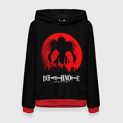 Толстовка-худи женская Death Note Рюк в ночи, цвет: 3D-красный