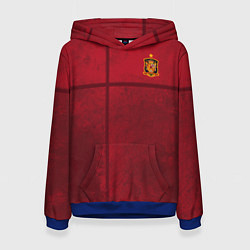 Толстовка-худи женская Форма сборной Испании, цвет: 3D-синий