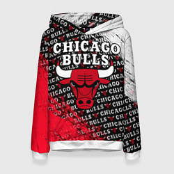 Толстовка-худи женская CHICAGO BULLS 6, цвет: 3D-белый