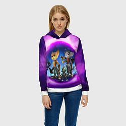 Толстовка-худи женская Ratchet & Clank 2 Rift Apart, цвет: 3D-белый — фото 2