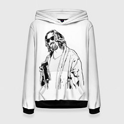 Толстовка-худи женская Большой Лебовски Big Lebowski, цвет: 3D-черный