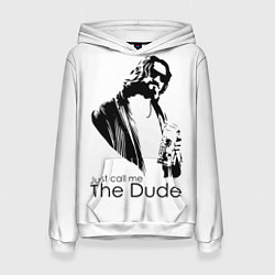 Толстовка-худи женская Just call me the Dude, цвет: 3D-белый