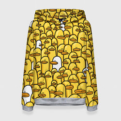 Толстовка-худи женская Утки, цвет: 3D-меланж