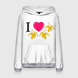 Женская толстовка I LOVE BANANAS