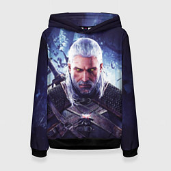 Толстовка-худи женская THE WITCHER GERALT OF RIVIA, цвет: 3D-черный