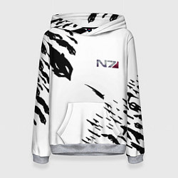 Толстовка-худи женская MASS EFFECT ПОСЛЕДНИЙ БОЙ БЕЛ, цвет: 3D-меланж