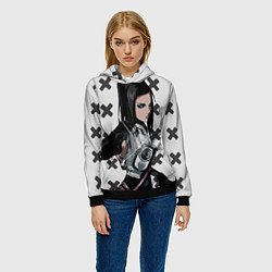 Толстовка-худи женская Риэл Мэйер из Эрго Прокси, цвет: 3D-черный — фото 2