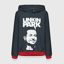Толстовка-худи женская ЧЕСТЕР ЛИНКИН ПАРК ЛОГО СПИНА Z, цвет: 3D-красный