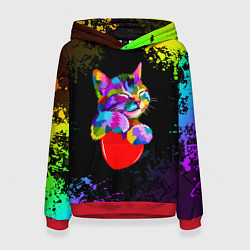 Женская толстовка РАДУЖНЫЙ КОТИК RAINBOW KITTY