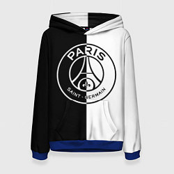 Толстовка-худи женская ФК ПСЖ PSG BLACK & WHITE, цвет: 3D-синий