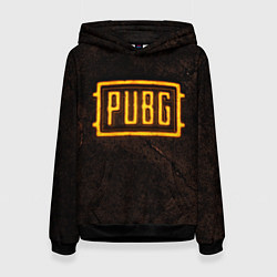 Толстовка-худи женская PUBG ПАБГ NEON, цвет: 3D-черный