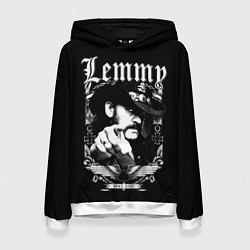 Толстовка-худи женская RIP Lemmy, цвет: 3D-белый