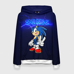 Толстовка-худи женская SONIK СУПЕР СОНИК, цвет: 3D-белый