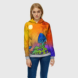 Толстовка-худи женская Заколдованный лес, цвет: 3D-меланж — фото 2