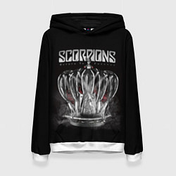 Толстовка-худи женская SCORPIONS, цвет: 3D-белый