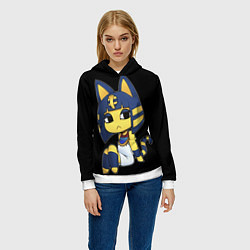 Толстовка-худи женская Анка Ankha, цвет: 3D-белый — фото 2