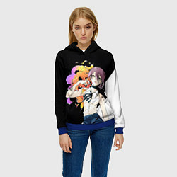 Толстовка-худи женская Резе Reze, цвет: 3D-синий — фото 2