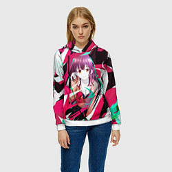 Толстовка-худи женская Sayu Ogiwara, цвет: 3D-белый — фото 2