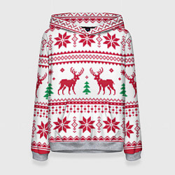 Толстовка-худи женская Зимняя ночь, цвет: 3D-меланж