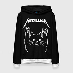 Толстовка-худи женская METALLICA МЕТАЛЛИКА, цвет: 3D-белый