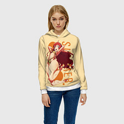 Толстовка-худи женская Summer Eris, цвет: 3D-белый — фото 2